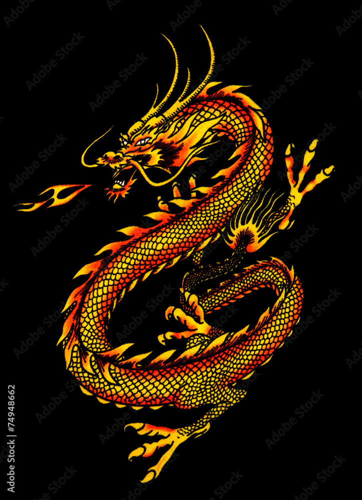 Fototapeta premium Dragon fire