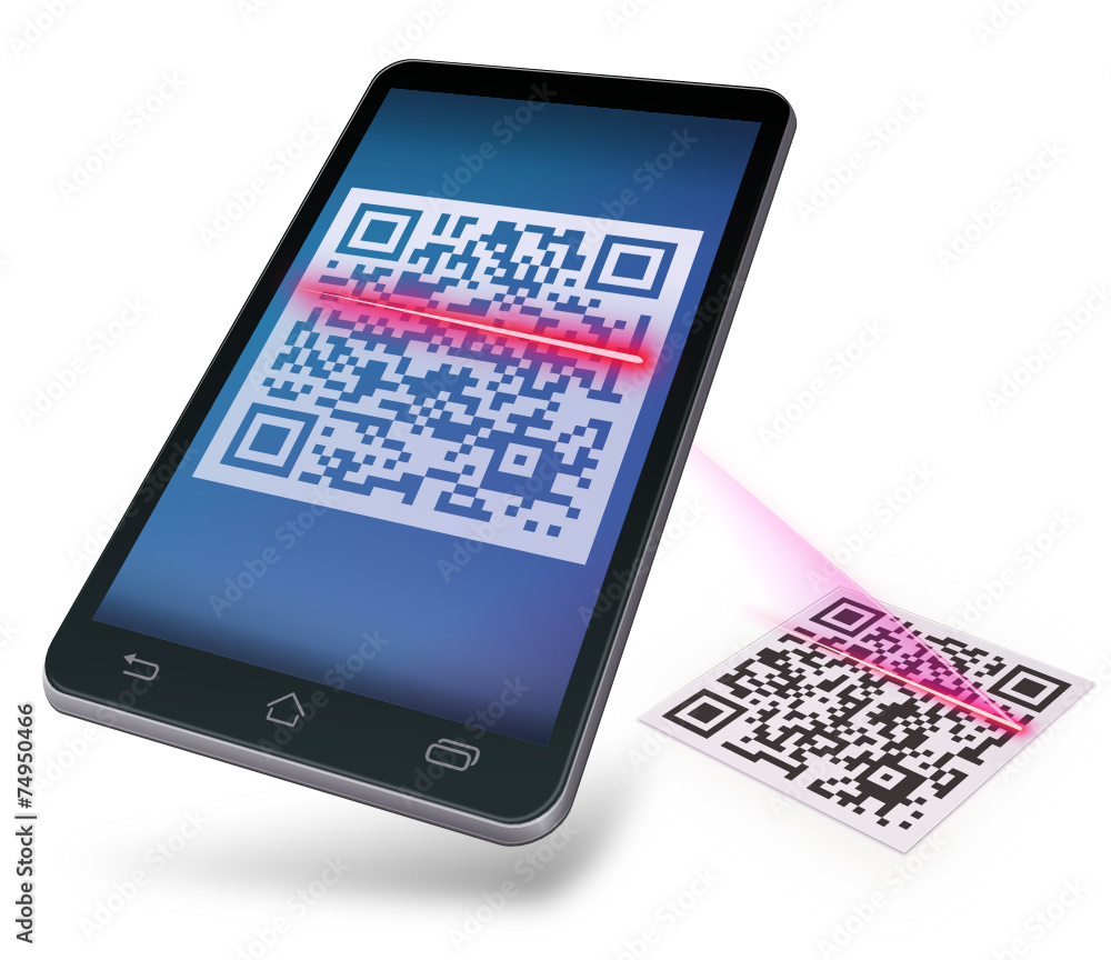 Mobile device scanning QR-code Mobile device scanning QR-code