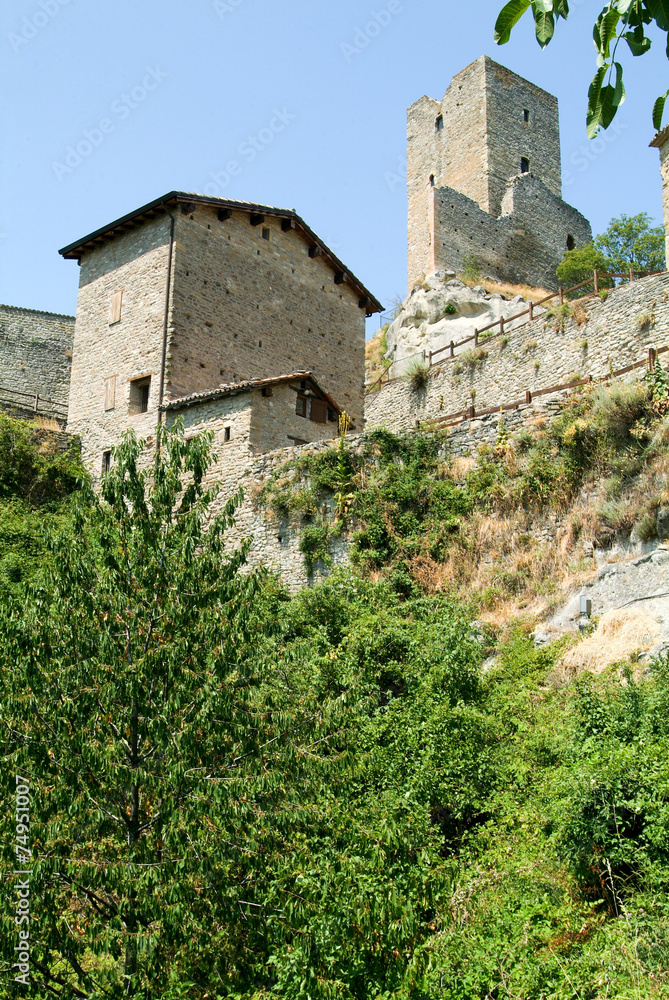 Ruins of castle Carpineti on Emilia Romagna