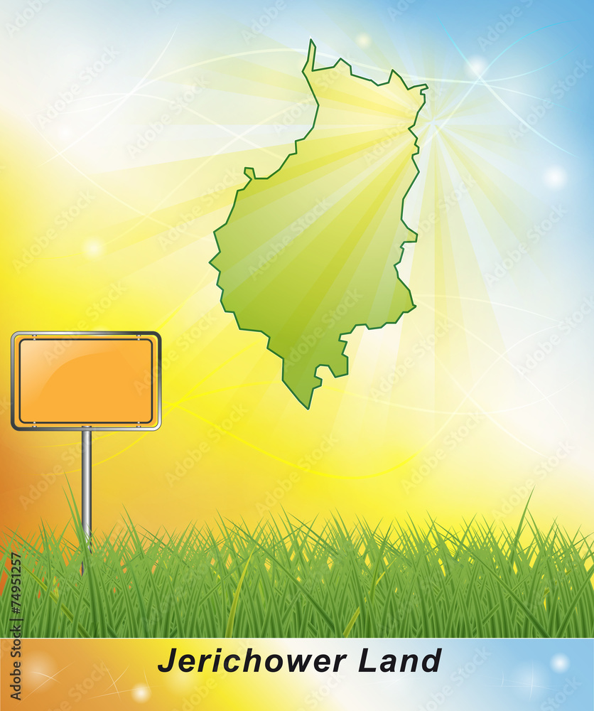 Karte von JerichowerLand Stock Illustration Adobe Stock