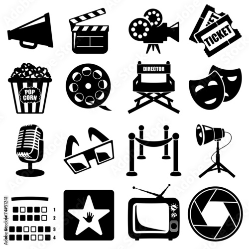 Vector cinema icon set