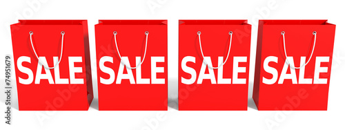 Shopping bags. Sale.