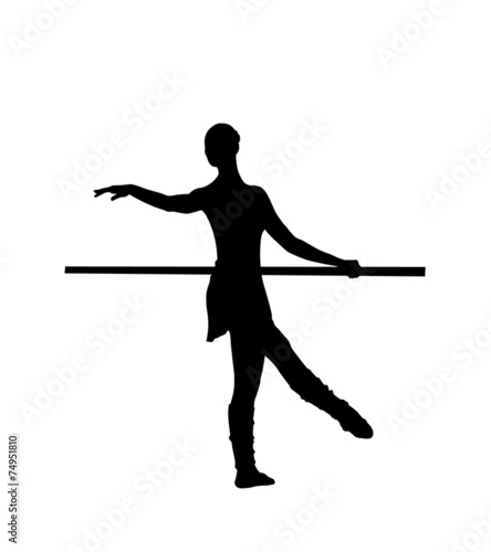 Ballerina an der Stange