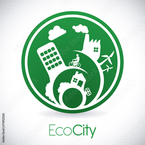 eco city design vector illustration eps10 graphic