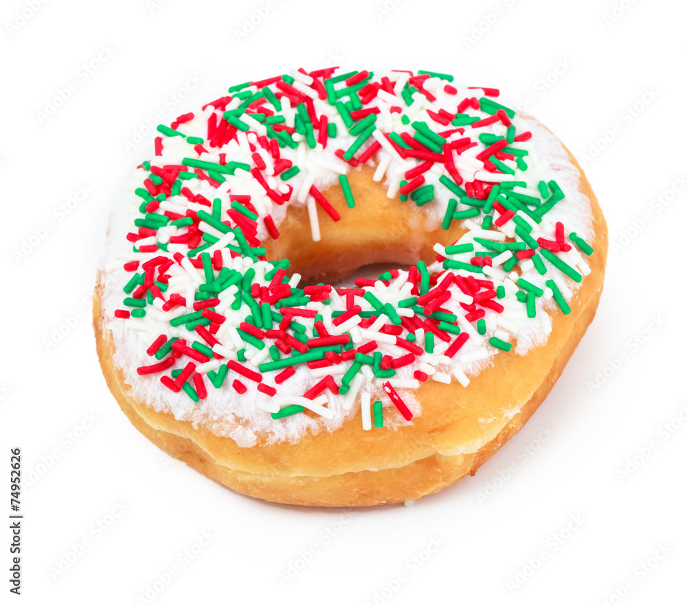 X'max Donut isolated on white backgroundDonut isolated on white X'max Donut isolated on white backgroundDonut isolated on white