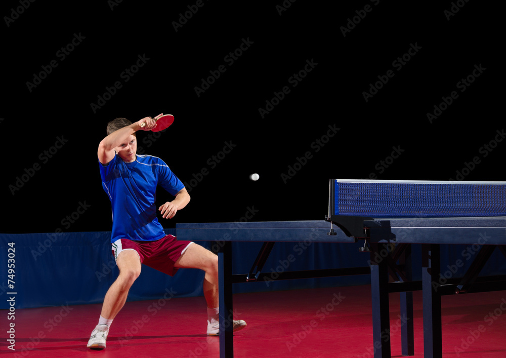 Table tennis player isolated Table tennis player isolated