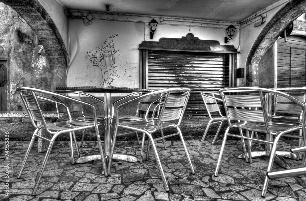 chairs of pub