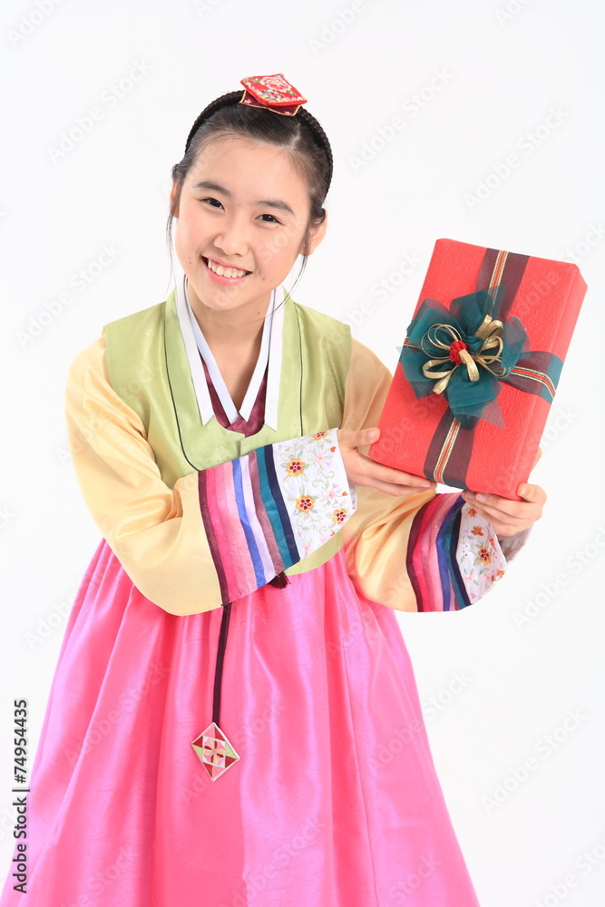 한복 입은 한국 소녀 한복 입은 한국 소녀