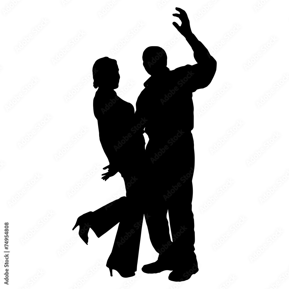 Vector silhouette of couple. Vector silhouette of couple.