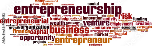 Entrepreneurship word cloud concept. Vector illustration
