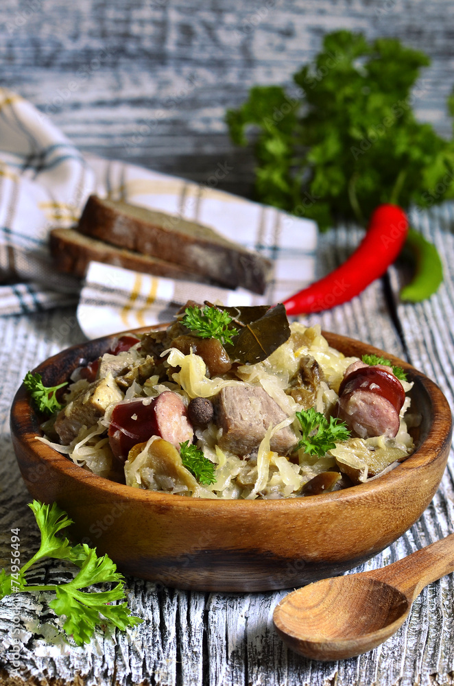 Bigos-traditional dish of polish cuisine.