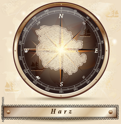 Karte vom Harz
