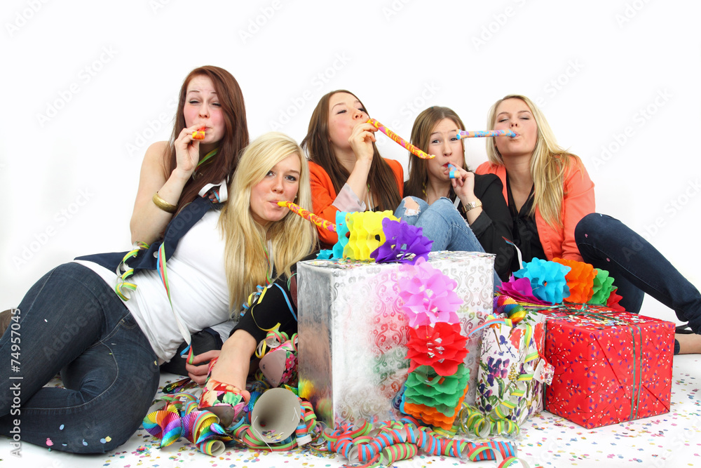 Lustige Weihnachtsfeier Stock Photo Adobe Stock