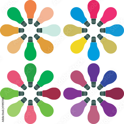 Colored electric bulbs