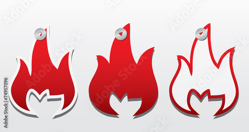 Flames signs. Vector