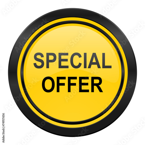 special offer icon, yellow logo,