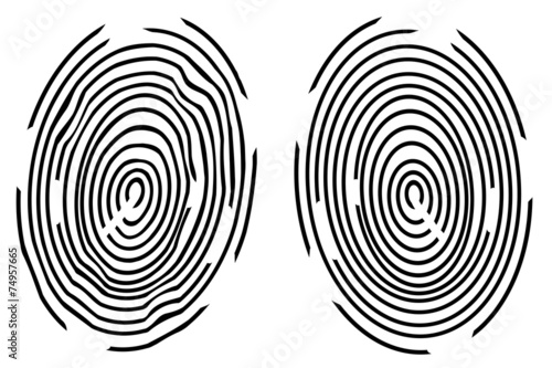 Fingerprint on white background