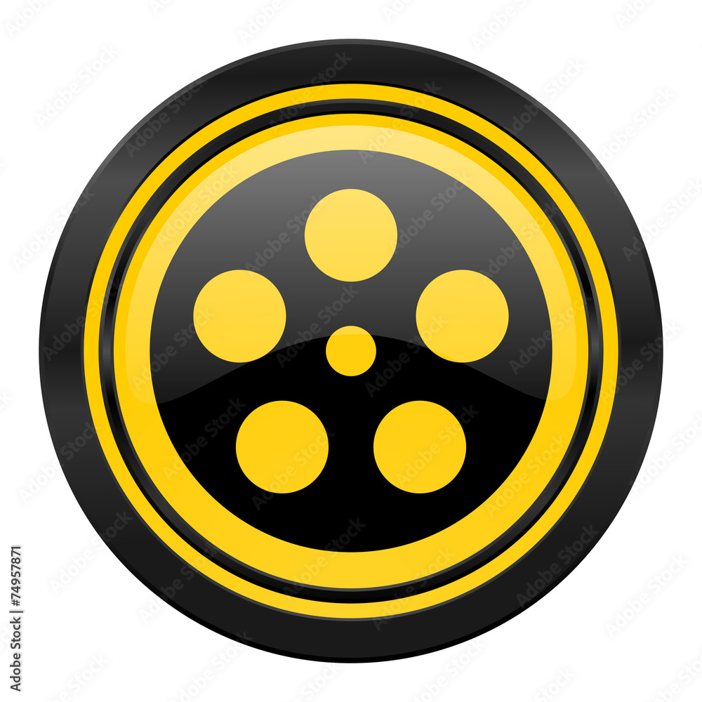 film icon, yellow logo,