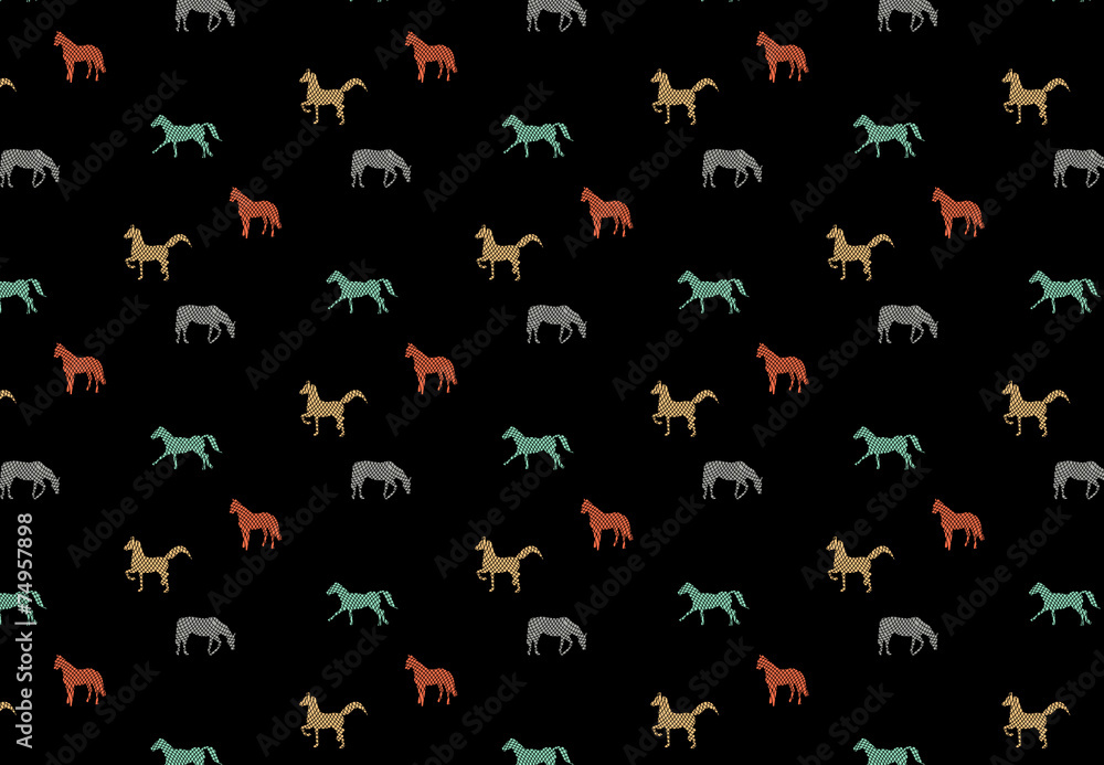 Fototapeta premium Horses texture