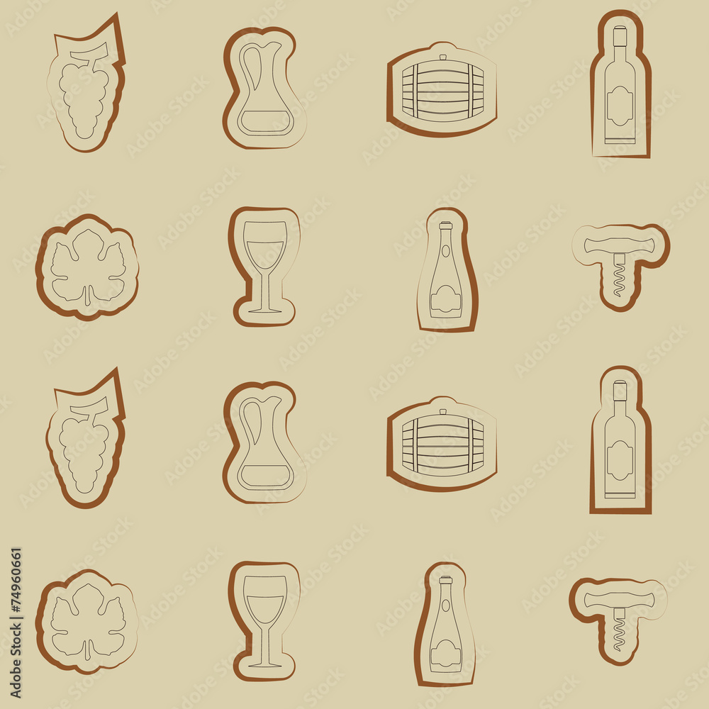 seamless background with symbols of winemaking seamless background with symbols of winemaking