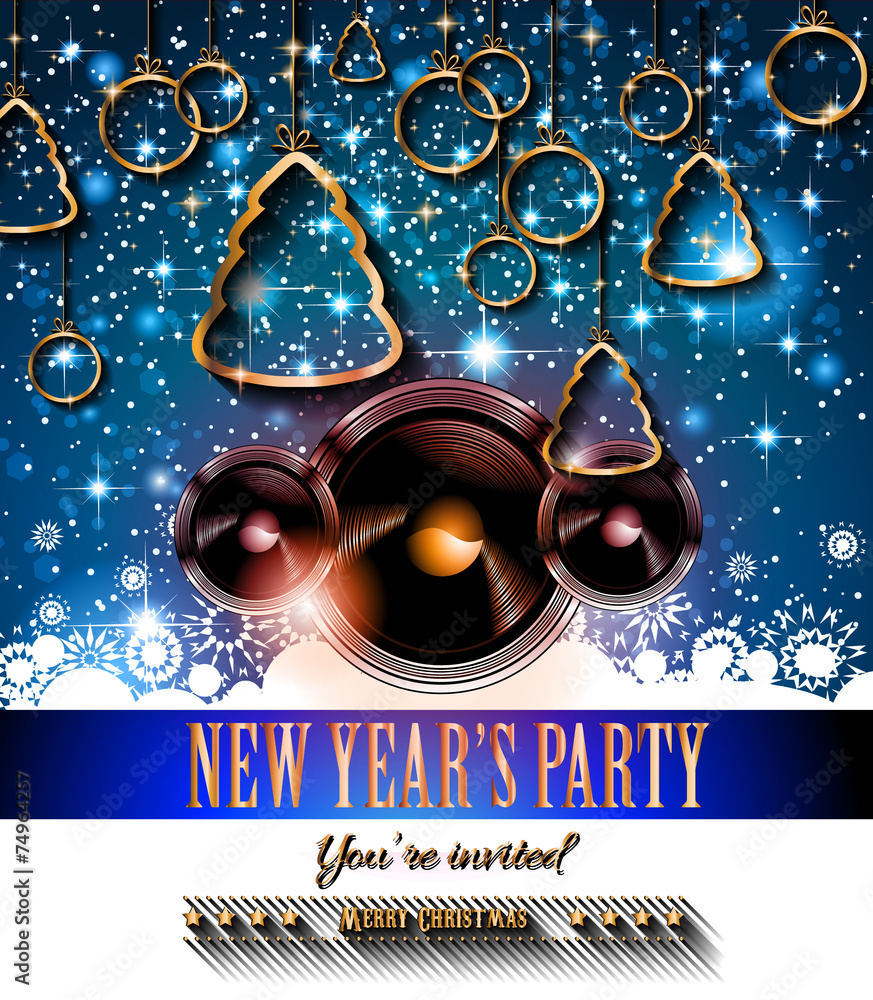 Fototapeta premium 2015 New Year and Happy Christmas background