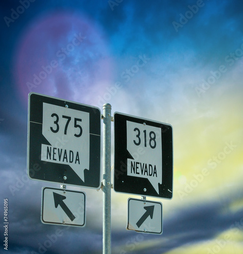 Interstates signs in Nevada, USA