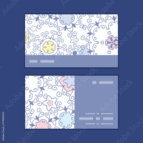 Vector ornamental abstract swirls horizontal stripe frame