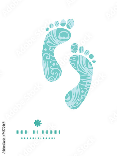 Vector soft peacock feathers footprints silhouettes pattern