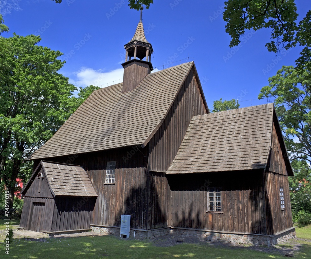 old wooden church in Poland, lower Silesia