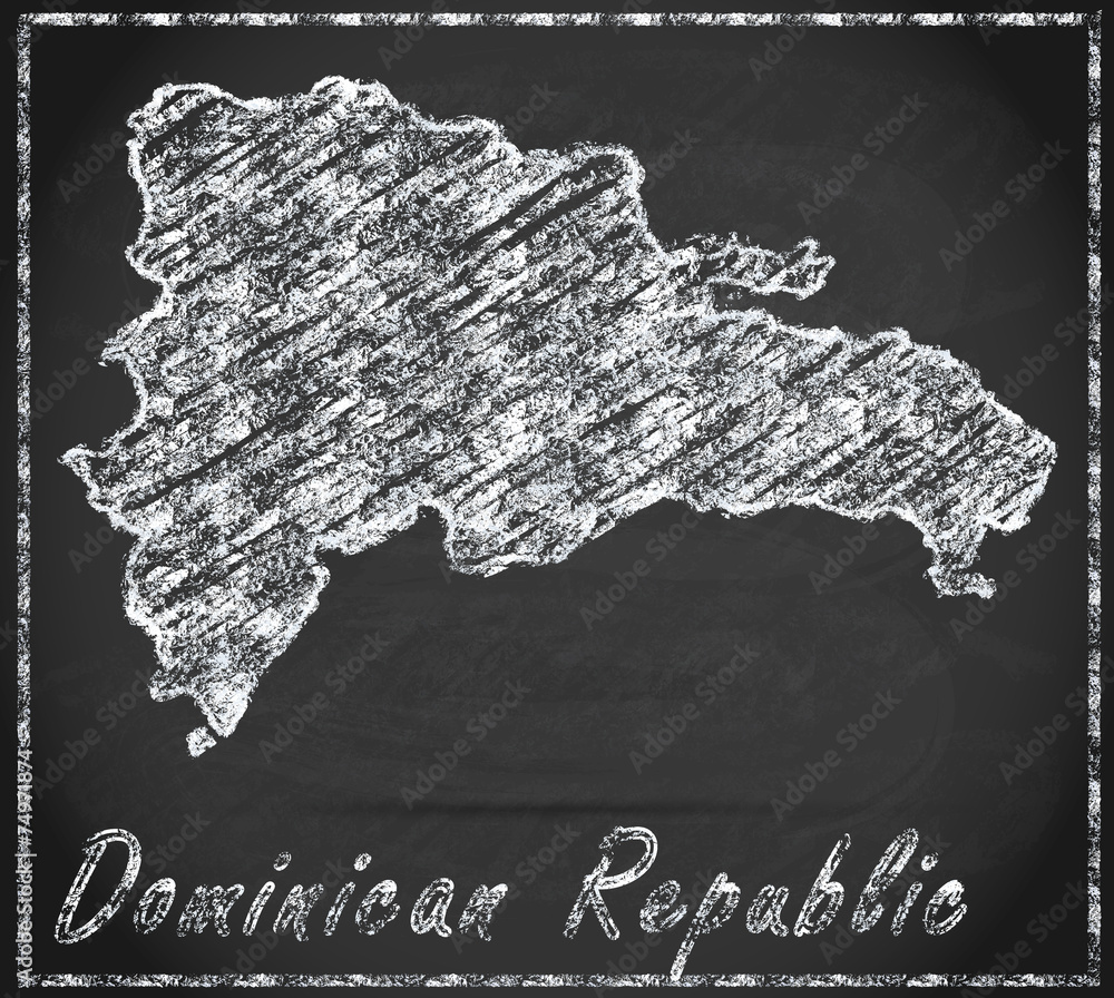 Karte von der Dominikanische-Republik