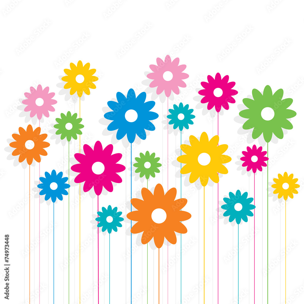 Fototapeta premium creative colorful flower pattern background vector