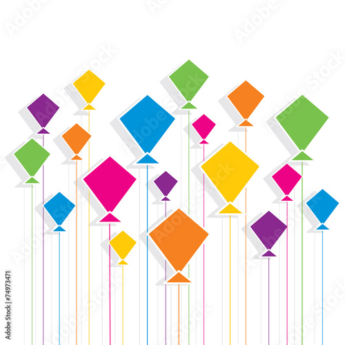 creative colorful kite pattern background vector