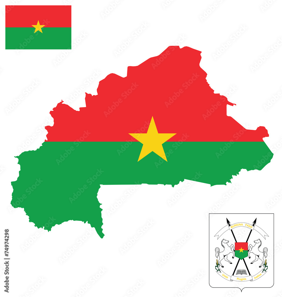 Fototapeta premium Burkina Faso flag