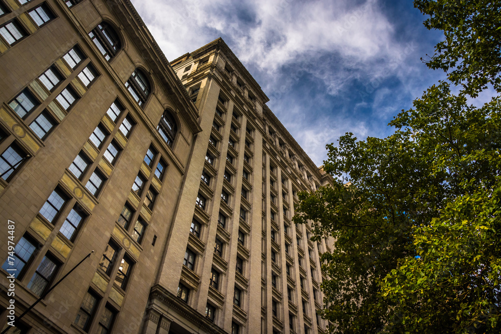 Old building in Lower Manhattan, New York. Old building in Lower Manhattan, New York.