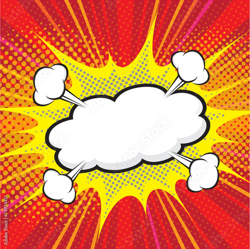 Blank comic speech bubbles design for comic background