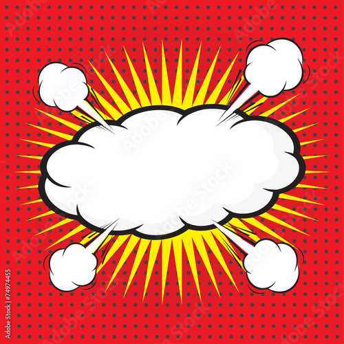 Blank comic speech bubbles design for comic background