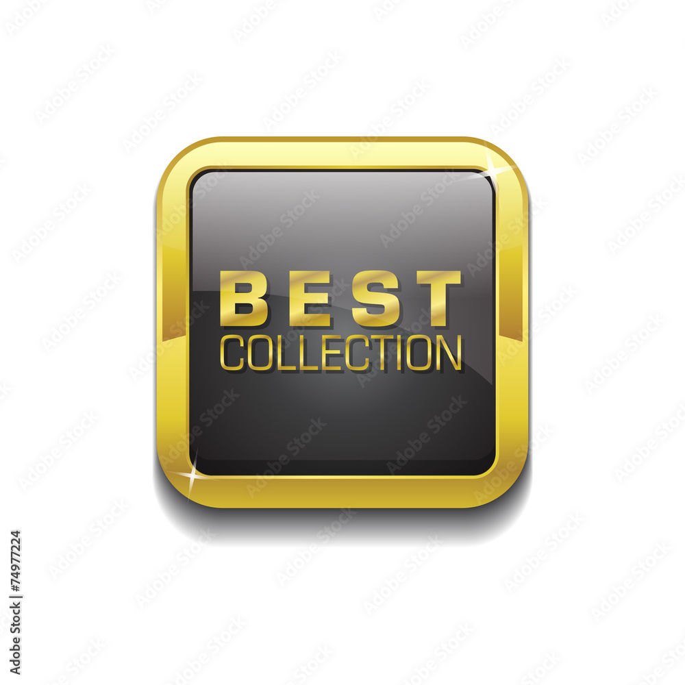 Best Collection Gold Vector Icon Button