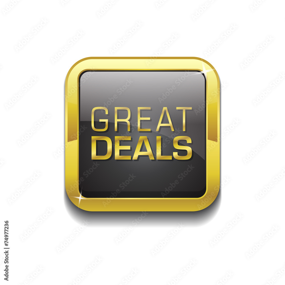 Great Deals Gold Vector Icon Button Great Deals Gold Vector Icon Button