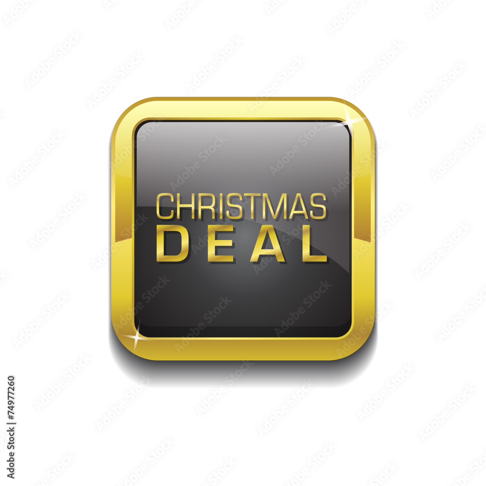 Christmas Deal Gold Vector Icon Button Christmas Deal Gold Vector Icon Button