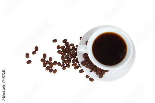Coffee cup and grains
