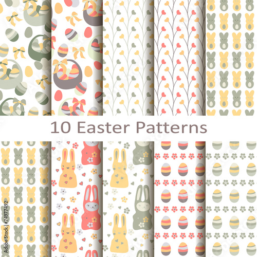 set of ten easter patterns