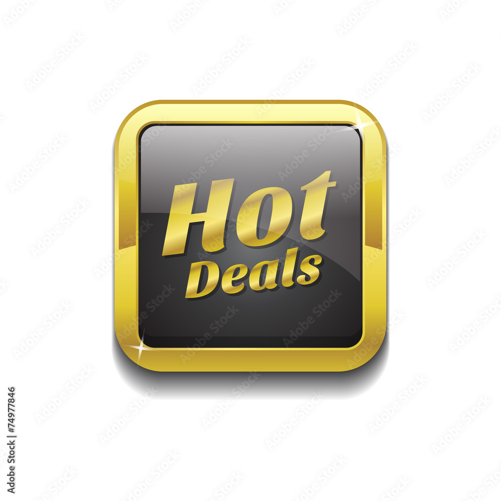 Hot Deals Gold Vector Icon Button Hot Deals Gold Vector Icon Button