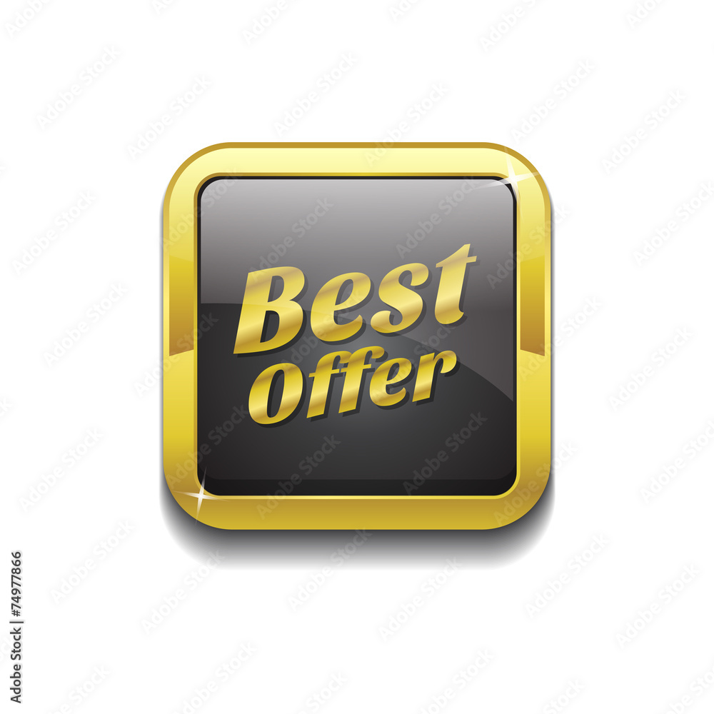 Best Offer Gold Vector Icon Button Best Offer Gold Vector Icon Button