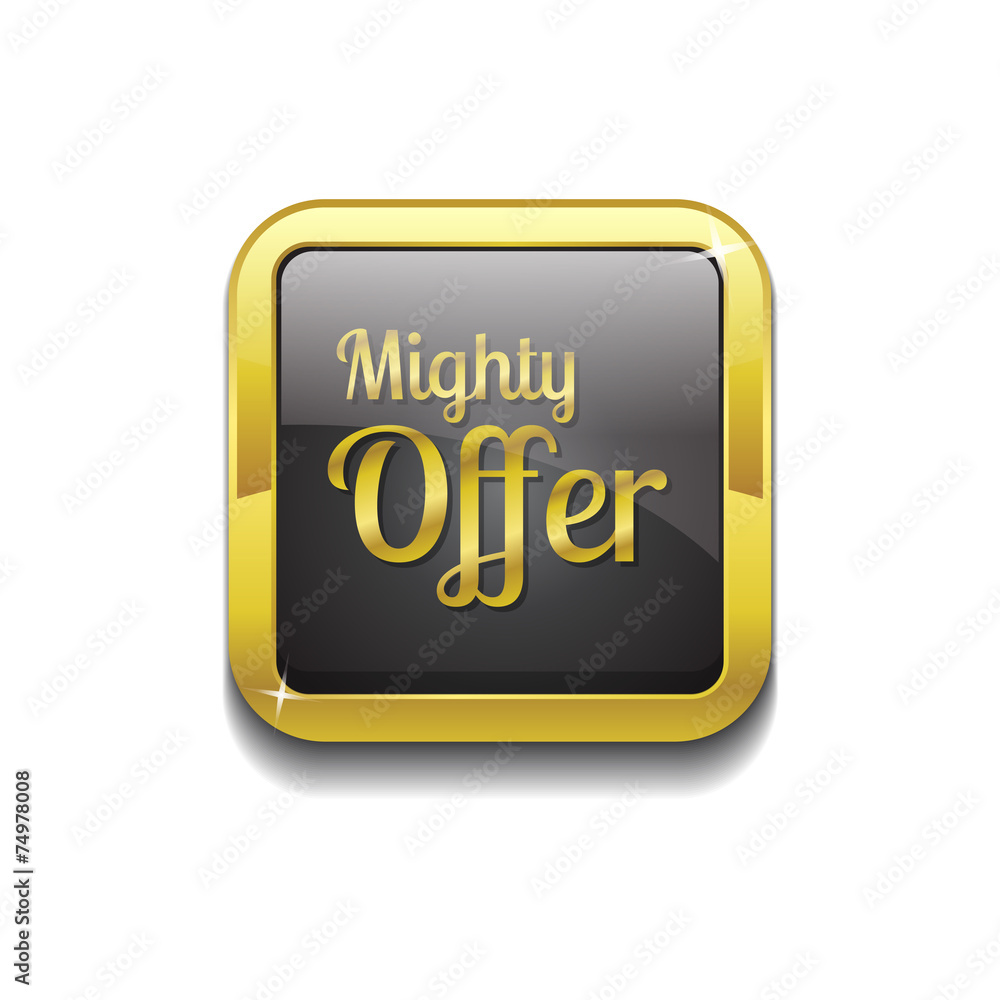 Mighty Offer Gold Vector Icon Button Mighty Offer Gold Vector Icon Button