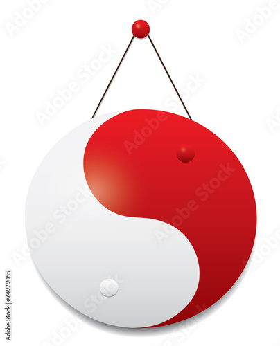 llustration of yin yang symbol. Vector