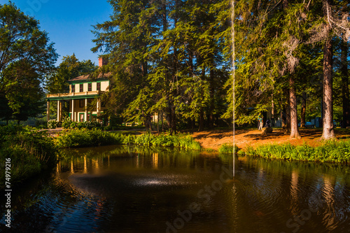 Pond and Glen Iris Inn, at Letchworth State Park, New York.