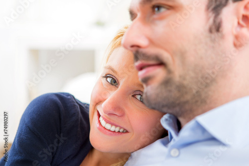 Portrait of a young attractive 30s couple photo