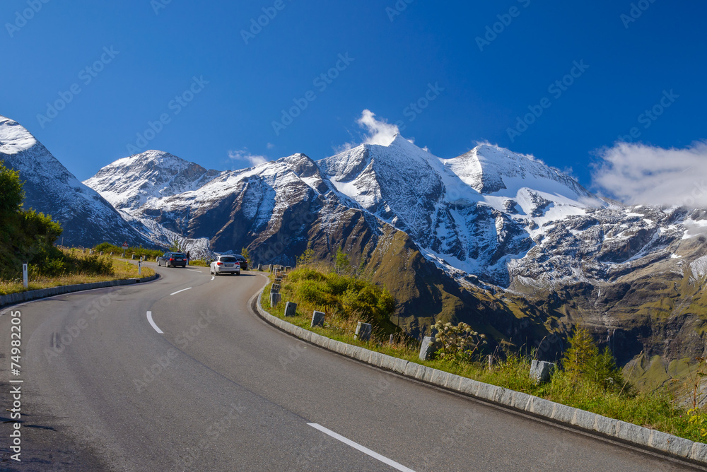 Naklejka premium High Alpine road in Austria