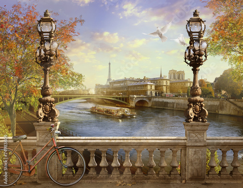 the Seine, Notre Dame de Paris,