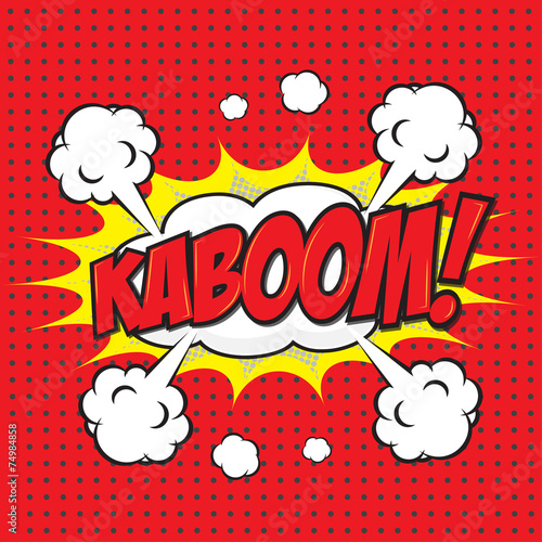 KABOOM! wording in comic speech bubble